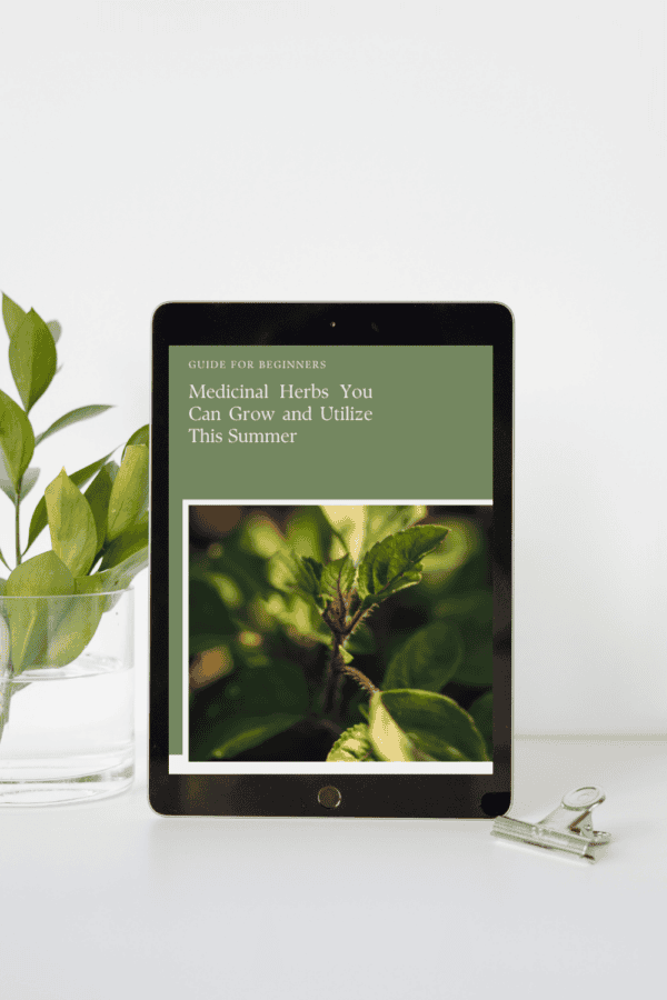 medicinal herbs you can grow and utilize this summer ebook- showcased on a ipad/ tablet